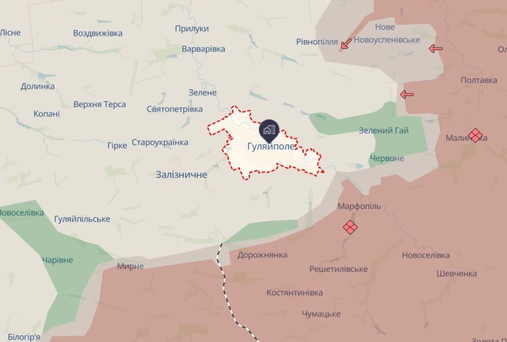 Бої за Гуляйполе: окупанти намагаються охопити місто зі сходу